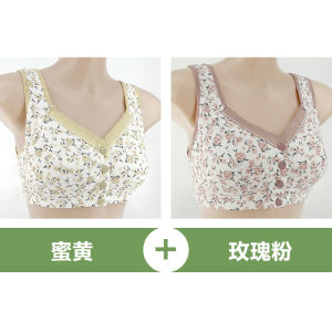 บราไร้โครงสวมใส่สบายสําหรับผู้หญิงสูงอายุ ระบายอากาศได้ดี ชุดชั้นในเต็มถ้วย เครื่องแต่งกายที่ใกล้ชิดของแม่คงที่ สายคล้อง ขนาดตลอดทั้งปี