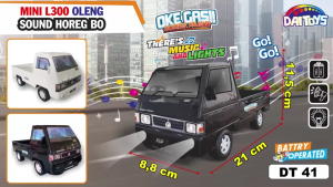 Mainan Mobil Mini Pickup L300 / COLT BISA JALAN SENDIRI & Musik Horek Bump and Go Musik DT41