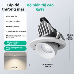 TONGZHIGUANG | Đèn Chiếu Hộp Động Cơ COB Chống Loá Điều Chỉnh Góc