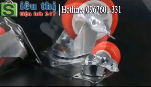 Bánh Xe Đẩy Hàng Cao Su Mini Xoay 360 độChống Ồn TI0527b