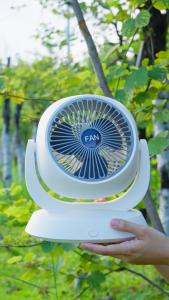 KELE Kipas Angin Meja Portable 2025 - Kipas USB Hemat Listrik 3 Kecepatan & Senyap untuk Kerja & Tidur Nyenyak