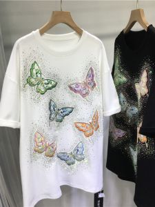 YEBO | Heavy Embroidery & Rhinestone T-shirt