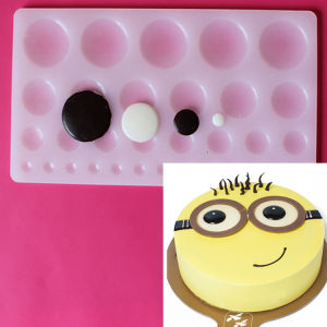 Cartoon Birthday Cake Decorations Silicone Chocolate Mold Animal Eyes round 3D Decorative Pieces Kitchen Baking Tools