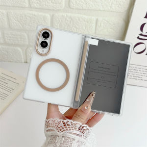szhaiyu | Fold8 Matte Translucent PC Phone Case Front Screen Film For Samsung Galaxy Z Fold 8 Ultra 7 6 5 Magnetic Hinge Protective Cover