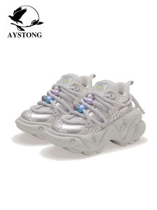 AYUSTONG | Trendy Thick Sole Height Increasing Running Shoes Breathable