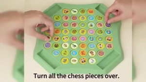 Wonderful Toys Childrens Flip Chess Board Games Toy 2-4 Player Parent-Child Interactive Puzzle Memory Training Educational Toys For Kids
