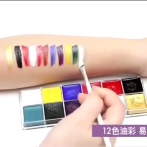 Face Body Paint Set 12 Colors Professional Makeup Palette Safe Facepaint for Halloween Cosplay New 12-Color Water-Based Face Paint Set with Brush - Vibrant & Long-Lasting Artist Paints