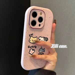 Cute Cat And Dog Splatter Painting Phone Case for Vivo Y500 Y300I 200I Y78 Y33T Womens Full Cover Silicone Soft Shell Protective Case