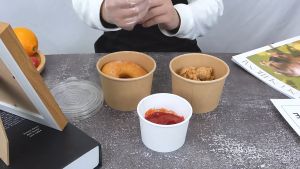 Paper Bowl Kraft Coklat Laminasi | Paper Bowl 240ml 360ml 460ml 780ml 930ml | Paper Rice Bowl | Mangkok Kertas Coklat + Tutup | Paper Anti Minyak Mangkok Kertas Untuk Makanan - Lazada