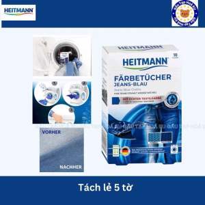 Giấy giặt nhuộm đen giúp giữ màu đen cho quần áo màu đen Heitmann nhập khẩu Đức