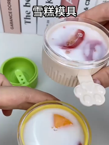 DIY Ice Cream Mold With Lid Popsicle Model Ice Cube Maker Silicone Food Puree Bekas Homemade Pembuat Ais Krim 雪糕摸具