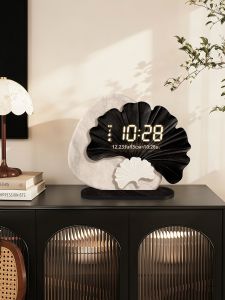 ZEDUO | Luxurious Ginkgo Leaf Digital Desktop Clock