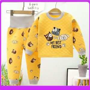 Warm Pure Cotton Childrens Underwear Set Autumn Winter Baby Boy Girl Separate Body Autumn Clothes Pants High Quality Baby Clothes