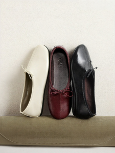 Belle | Leopard Print Genuine Leather Ballet Style Flat Shoes 26