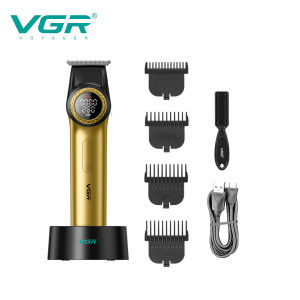 VGR | VGR Hair Trimmer Professional USB Hair Clipper Rechargeable Cordless Haircut LED DISPLAY Electric BLDC Motor Trimmer for V-977
