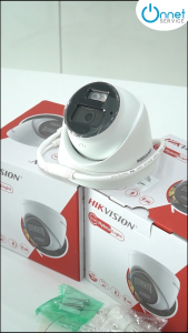 กล้องวงจรปิด Hikvision 2MP Smart Hybrid Light Audio Indoor Fixed Turret Camera ของแท้ DS-2CE76D0T-LMFS