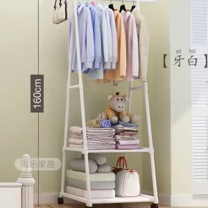 SHENAR TRIANGLE STAND HANGER - RAK GANTUNGAN PAKAIAN / RAK PENGHEMAT TEMPAT / JEMURAN BAJU TIANG BERDIRI DENGAN 4 RODA RAK BAJU BUKU SERBAGUNA