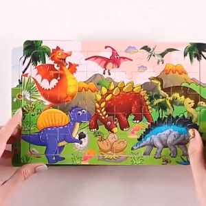 Mainan Puzzle Kayu anak kartun lucu Mainan Jigsaw puzzle B267