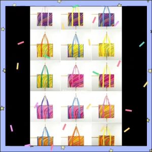 ยอดฮิต กระเป๋าผ้า ตาข่าย สวย ลายสายรุ้ง กระเป๋าถือ กระเป๋าผ้า หลายเเบบ สินค้าน่ารัก