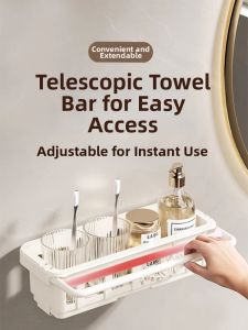 Expandable Adjustable Wall-Mounted Multifunctional Storage Shelf