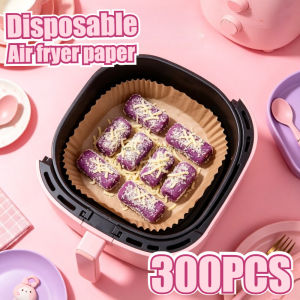 Air Fryer Baking Disposable Paper Liner Large Square Round Barbecue Plate NonStick Mat Kitchen Oven Oil Absorbing Paper Tool
