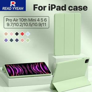 For iPad 10th Gen Case with Pen Holder Trifold Acrylic Clear Back Hard Cover For iPad 10.2 9.7 Air 5 11 iPad 10 9 11th A16 Case