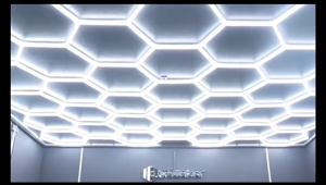 Honeycomb Hexagon Light led Workshop LightDIY Easy Install 6000K White for Car Beauty Station