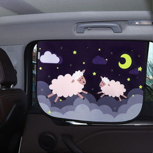 Universal Car Sun Shade Cover UV Protect Curtain Side Window Sunshade Cover For Baby Kids Cute Cartoon Car Accessories Styling