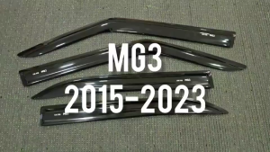 กันสาด MG3 MG 3 กันลม คิ้ว ดำทึบ MG3 2015 - 2023 ใส่ร่วมกันได้ A