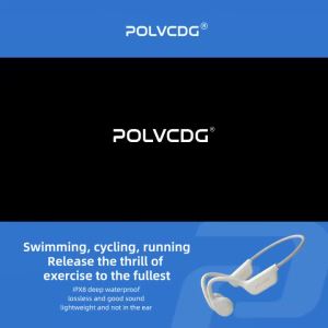 POLVCDG | POLVCDG Bone Conduction Headset Bluetooth 5.3 Earphones IPX8 Swimming and Running 32GB Memory with Microphone MP3 2024 NEW X7