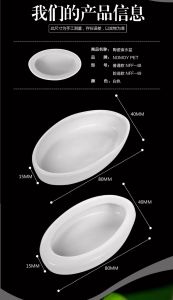 NOMOY PET White Ceramic Reptile Water Bowl NFF-48