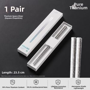 BAICHANG | Food-grade Antibacterial and Anti-mildew Titanium Chopsticks