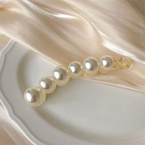 Korean temperament pearl hair clips / pearl acrylic vertical hair clips / sweet temperament pearl plate hair hair hair card 🌷Waroomy