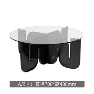 Accessible Luxury Coffee Table Nordic Simple Creative Acrylic Coffee Table Internet Celebrity Living Room round Glass Coffee Table Designer Side Table