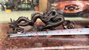 Gậy như ý rồng bằng đồng phong thủy DxRxC: 24x3x10cm nặng 0.6kg