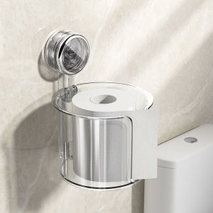Bathroom Toilet Paper Holder Nordic Style Wall Mounted Suction Cup Toilet Roll Storage Rack Paper Towel Dispenser