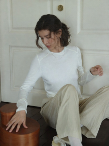SHEITAOZI | Pure Color Easy to Match Tencel Wool Blend Knitwear