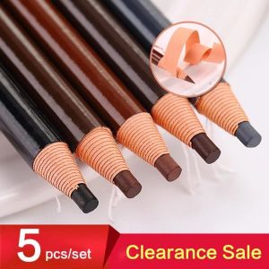 Genuine 5pcs/Set Eyebrow Pencil Makeup Eyebrow Enhancers Cosmetic Art Waterproof Tint Stereo Types Coloured Beauty Tools