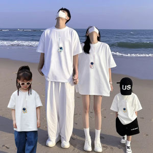 JIEBANXI | Creative Astronaut Family Outfit Cotton Summer T-Shirts
