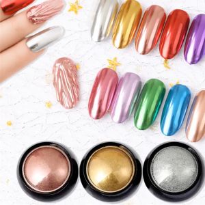 Tráng gương nail màu vàng bạc siêu sáng - hũ 10g