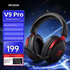 Tai Nghe Thể Thao Điện Tử MCHOSE V9 Pro Bluetooth 5.0 Không Dây Với 3 Chế Độ Micrô Trình Điều Khiển Động Lớn 53mm - Mũ Đội Đầu Chơi Game
