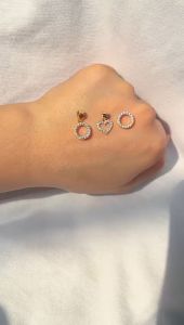 Liontin Kalung Emas Asli Kadar 700 16K Solitaire Love Mainan Halo Italia Santa