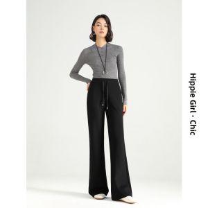 HIPPIE MISS | Leisure Stretch Skinny Flared Trousers