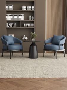 Modern Office Waiting Area Table Chair Combination Leisure Sofa Chair with Armrests for Hotel Lobby Reception Leather Material