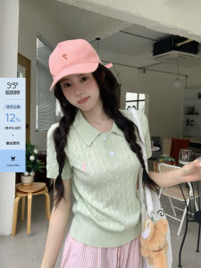 Knitted Short Sleeve Summer Retro Polo Shirt