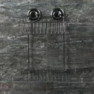 ชั้นวางของในห้องน้ำสแตนเลส 304 แท้ ทรงเหลี่ยม 2 ชั้น ย้ายได้ ไม่ต้องเจาะผนัง ไม่ต้องใช้สว่าน ใช้เพื่อวางของ ห้องครัว คอนโด Shelf Suction Cups ตะกร้าติดผนัง ชั้นวางของติดผนัง รับน้ำหนักได้ดี