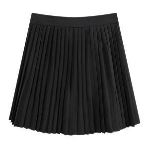 High-Waist A-Line Pleated Skirt for Women New Arrival Summer 2024 White Color with Design Sense Ideal for College Campus