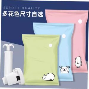 Travel Clothes Storage Plastic Bag Sealing Pump Vacuum Bags