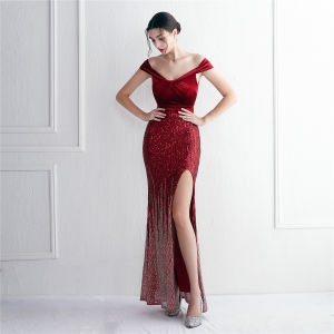 Evening dress womens new banquet Sequin fishtail prom party dress long gown formal birthday dress wedding dress