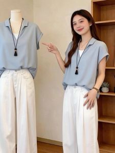 AIYITI | Faux Two-piece Short Sleeve Plus Size Womens Shirt